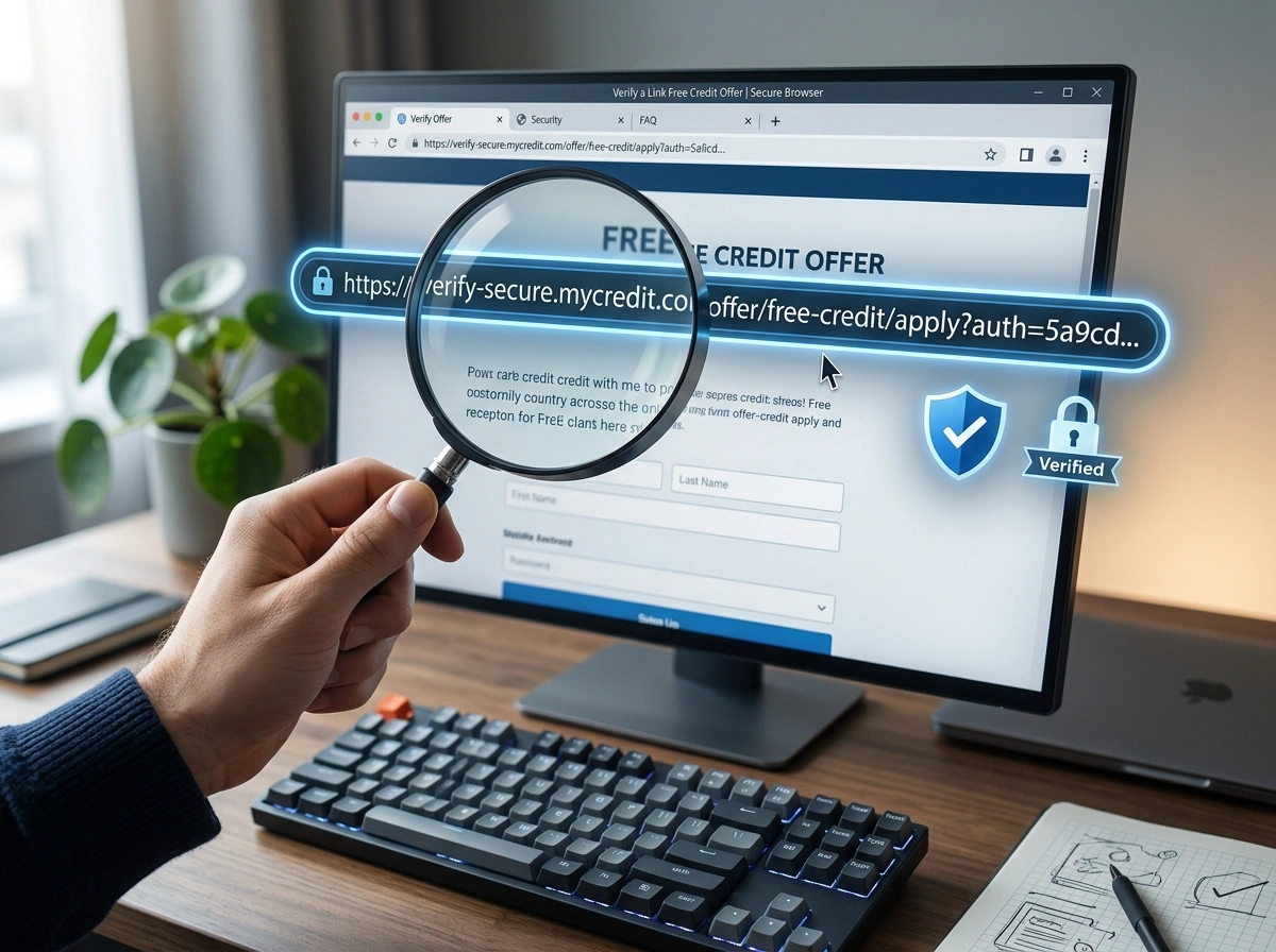 How to Verify a Link Free Credit Offer Before You Click